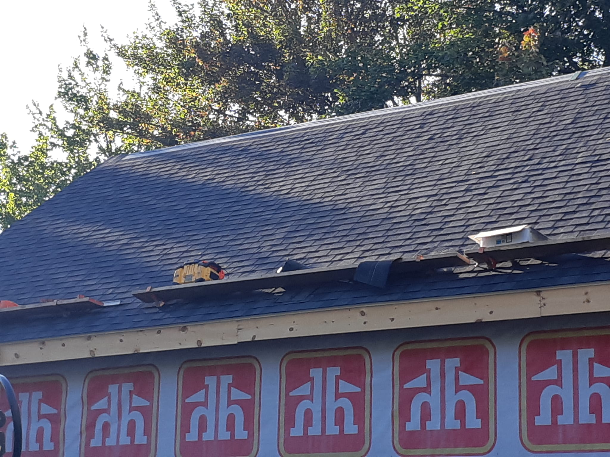 Completed roofing project